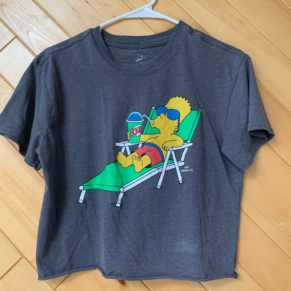 The Simpsons cropped tee